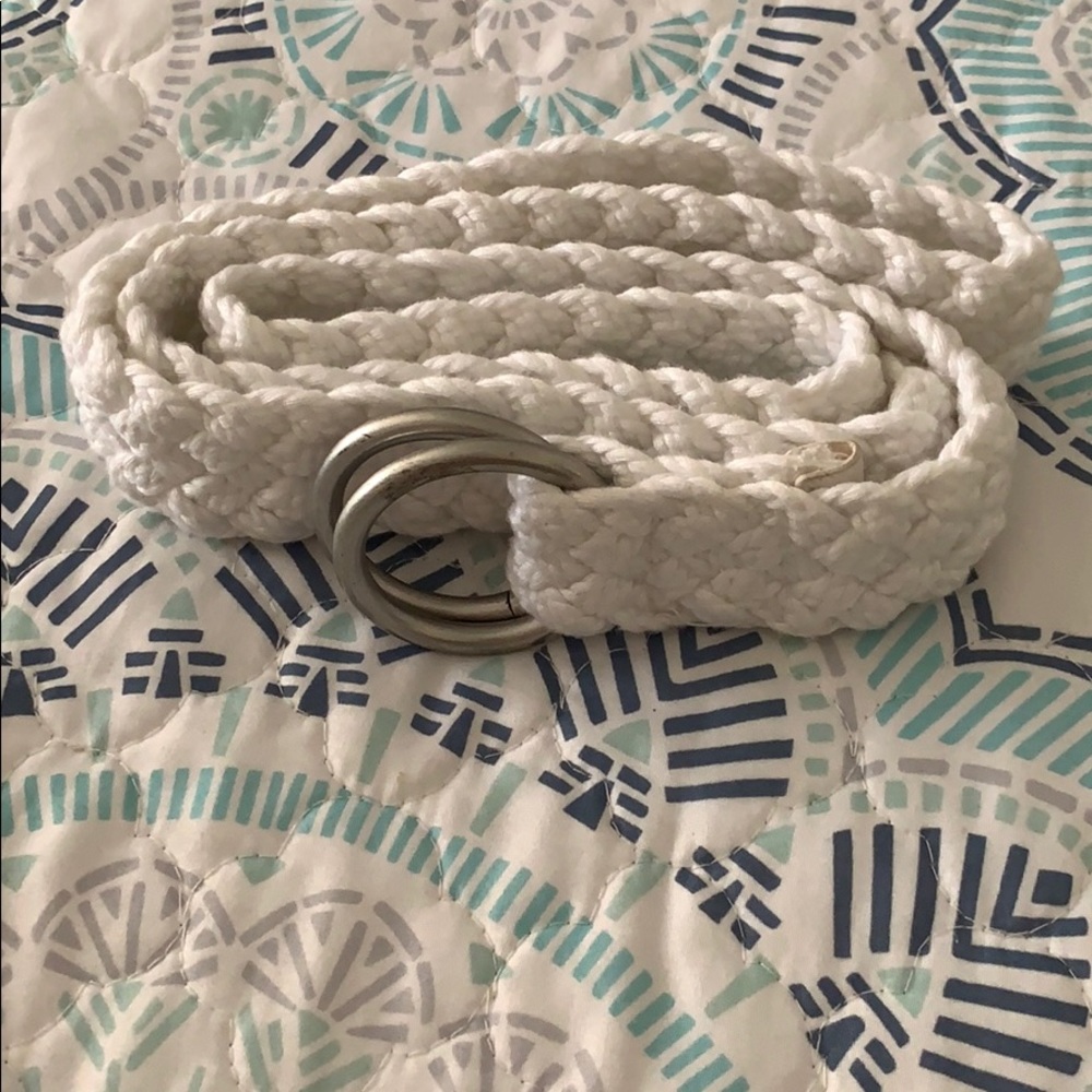 EUC women’s white woven large belt